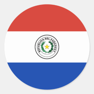 Adesivo Redondo Bandeira do Paraguai, Bandeira do Paraguai