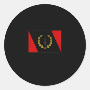 Adesivo Redondo Bandeira do Patrimônio Negro Americano em 1967