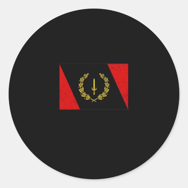 Adesivo Redondo Bandeira do Patrimônio Negro Americano em 1967 (Frente)