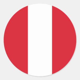 Adesivo Redondo Bandeira do Peru