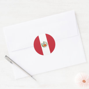Adesivo Redondo Bandeira do Peru