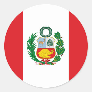 Adesivo Redondo Bandeira do Peru