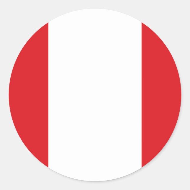 Adesivo Redondo Bandeira do Perú (Frente)