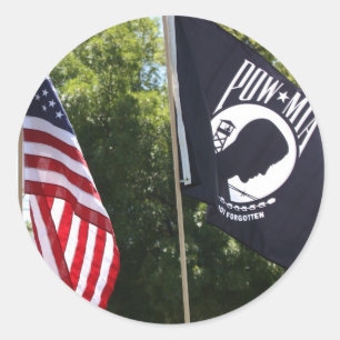 Adesivo Redondo Bandeira do PRISIONEIRO DE GUERRA