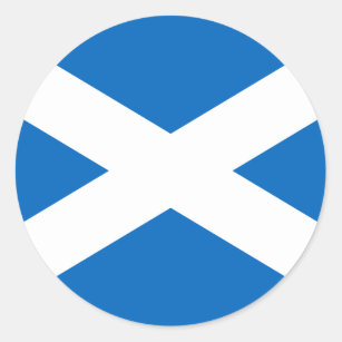 Adesivo Redondo Bandeira do Scotland Sticker