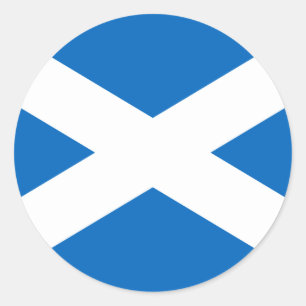 Adesivo Redondo Bandeira do Scotland Sticker