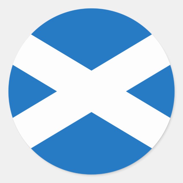 Adesivo Redondo Bandeira do Scotland Sticker (Frente)