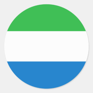Adesivo Redondo Bandeira do Sierra Leone