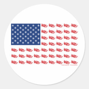 Adesivo Redondo Bandeira do Snowmobile