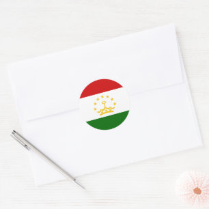 Adesivo Redondo bandeira do Tajiquistão