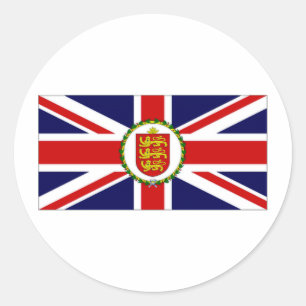 Adesivo Redondo Bandeira do tenente governador de Guernsey