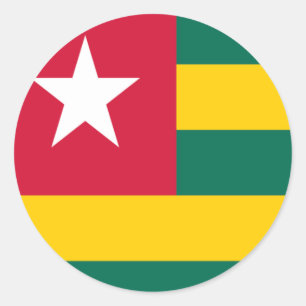 Adesivo Redondo Bandeira do Togo