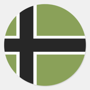Adesivo Redondo Bandeira do Vinland - Stickers