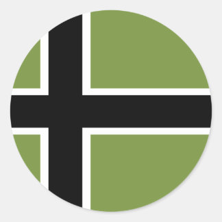 Adesivo Redondo Bandeira do Vinland - Stickers