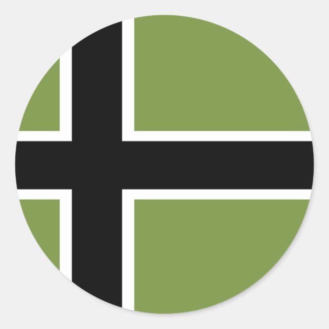 Adesivo Redondo Bandeira do Vinland - Stickers (Frente)
