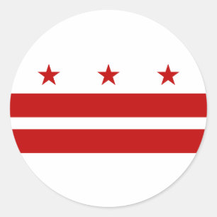 Adesivo Redondo Bandeira do Washington DC