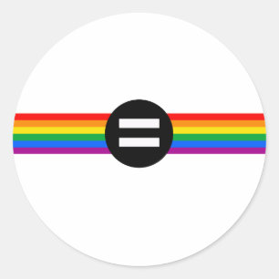 Adesivo Redondo Bandeira dos Direitos Gay