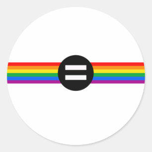 Adesivo Redondo Bandeira dos Direitos Gay