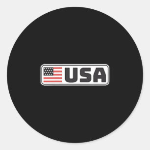 Adesivo Redondo Bandeira dos EUA Americanos Patrióticos Orgulho Es