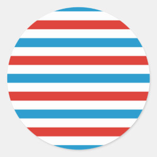 Adesivo Redondo bandeira dos EUA padrão listras azul cidade de chi