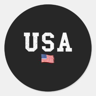 Adesivo Redondo Bandeira dos EUA patriótica bandeira americana 4 d