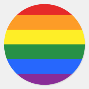 Adesivo Redondo Bandeira estranha do orgulho do transporte LGBTQ