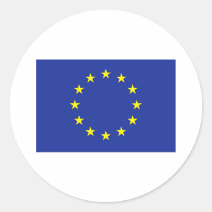 Adesivo Redondo Bandeira européia de Europa E. -