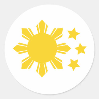 Adesivo Redondo Bandeira filipina - Orgulho de ser Pinoy!