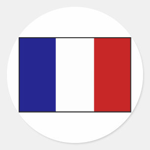 Adesivo Redondo Bandeira Francesa