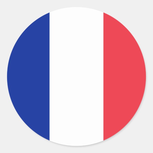 Adesivo Redondo Bandeira francesa, Bandeira da França (Frente)