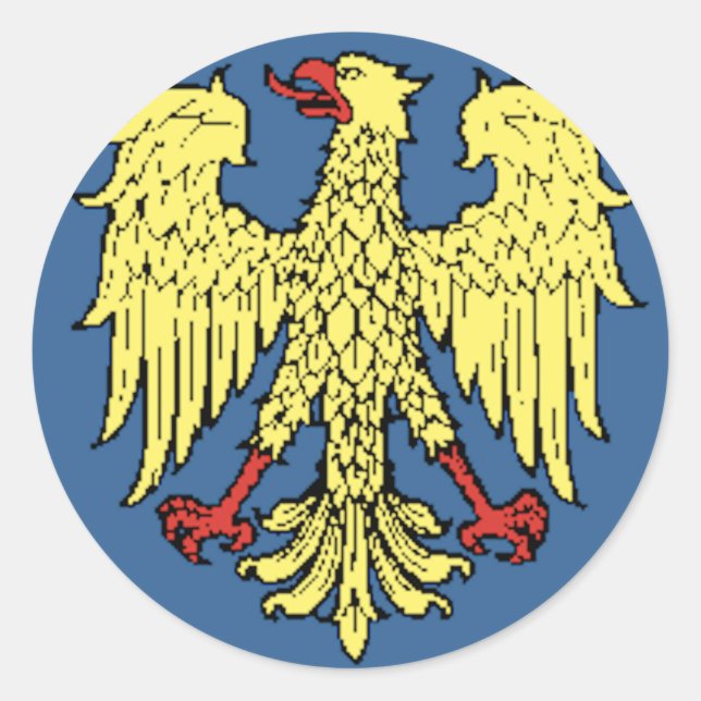 Adesivo Redondo Bandeira Friuli-Venezia Giulia (Itália) (Frente)