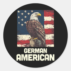 Adesivo Redondo Bandeira germano-americana Patriótica Partido Polí