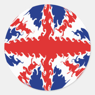 Adesivo Redondo Bandeira Gnarly BRITÂNICA