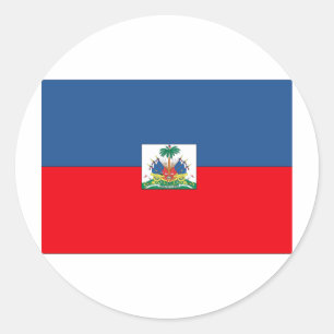 Adesivo Redondo Bandeira haitiana