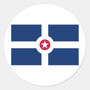 Adesivo Redondo bandeira indianapolis