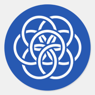 Adesivo Redondo Bandeira Internacional do Planeta Terra