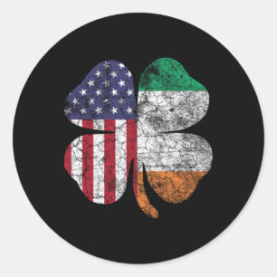 Adesivo Redondo Bandeira Irlandesa Americana Bandeira Irlanda Dia