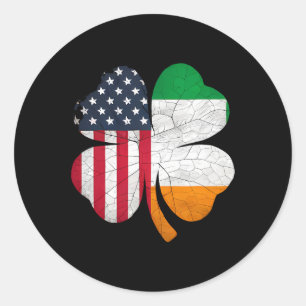 Adesivo Redondo Bandeira Irlandesa Americana Bandeira Irlanda Dia