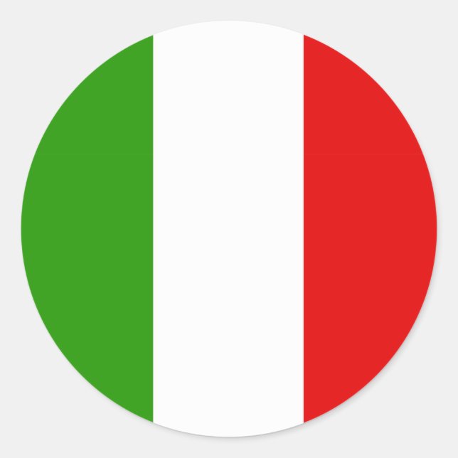 Adesivo Redondo Bandeira italiana (Frente)