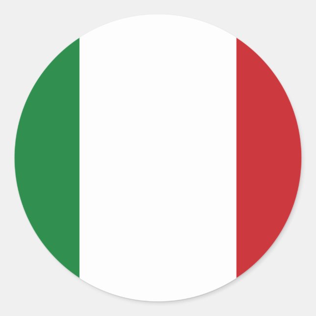 Adesivo Redondo Bandeira italiana (Frente)