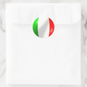 Adesivo Redondo Bandeira italiana