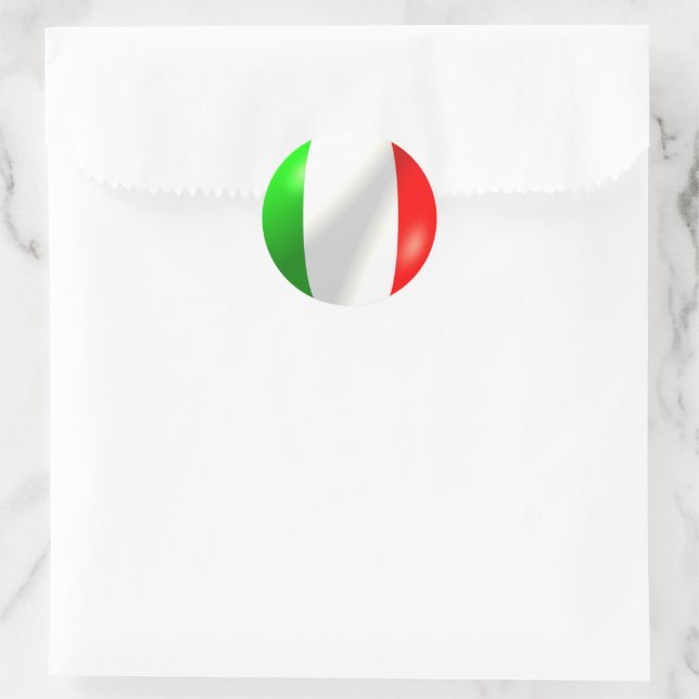 Adesivo Redondo Bandeira italiana (Bolsa)
