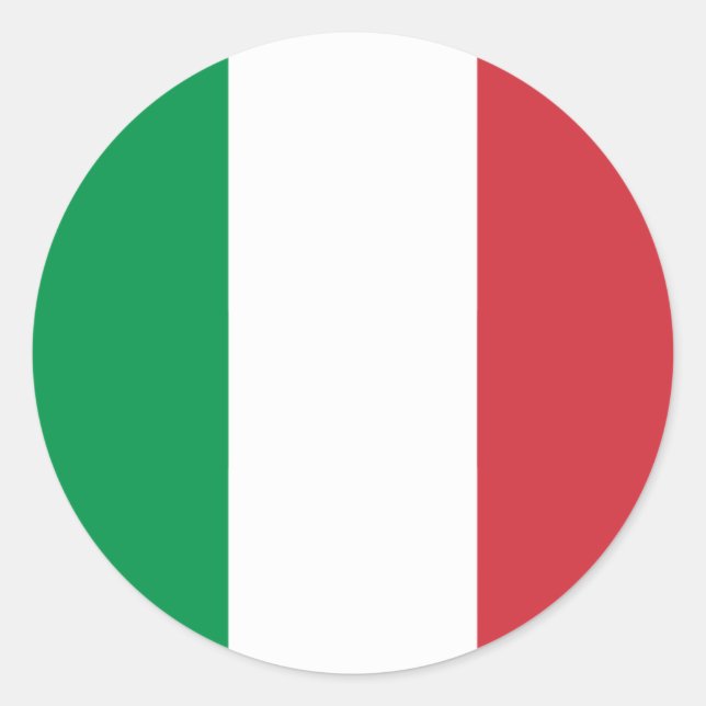 Adesivo Redondo Bandeira italiana, Bandeira da Itália (Frente)
