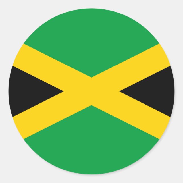 Adesivo Redondo Bandeira Jamaica (jamaicana) (Frente)