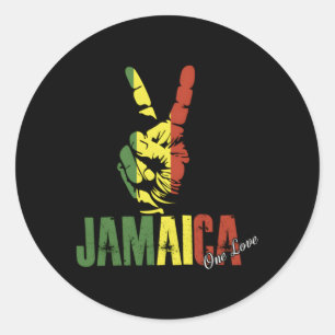 Adesivo Redondo Bandeira jamaicana Jamaica Está No Meu Dna