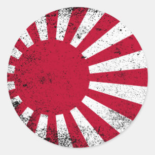 Adesivo Redondo Bandeira japonesa