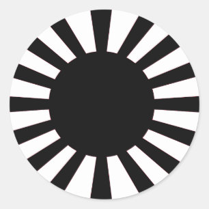 Adesivo Redondo Bandeira japonesa de Sun de ascensão