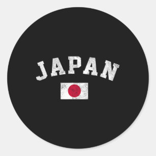 Adesivo Redondo Bandeira Japonesa Japão Orgulho Raízes Dia da Inde