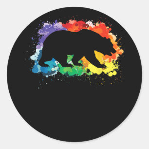 Adesivo Redondo Bandeira LGBT Orgulho Arco-Íris Feliz Dia dos Namo