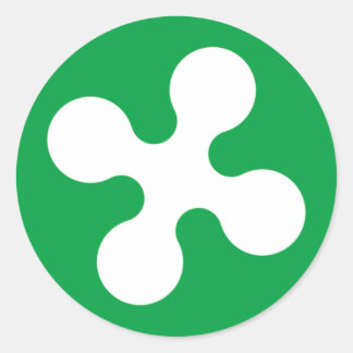 Adesivo Redondo Bandeira Lombardia (Itália)